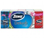 Платки носовые, Zewa deluxe (Зева делюкс) 10х10 шт Фэмили трехслойные спайка