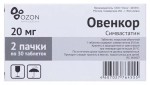 Овенкор, таблетки покрытые оболочкой 20 мг 30 шт +Бонус 1+1