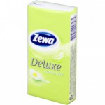 Платки носовые одноразовые, Zewa (Зева) 10 шт Делюкс ромашка