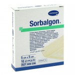 Повязка стерильная, sorbalgon (Сорбалгон) р. 5смх5см 1 шт арт. 999598 из волокон кальция-альгината