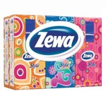 Платки носовые одноразовые, Zewa (Зева) 60 шт Делюкс Дизайн