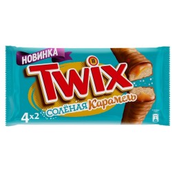 Батончик, Twix (Твикс) 55 г 4 шт соленая карамель мультипак